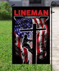 proud lineman flag 4895