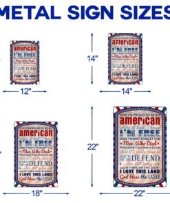 proud to be an american hanging metal sign lha1650ms 3894