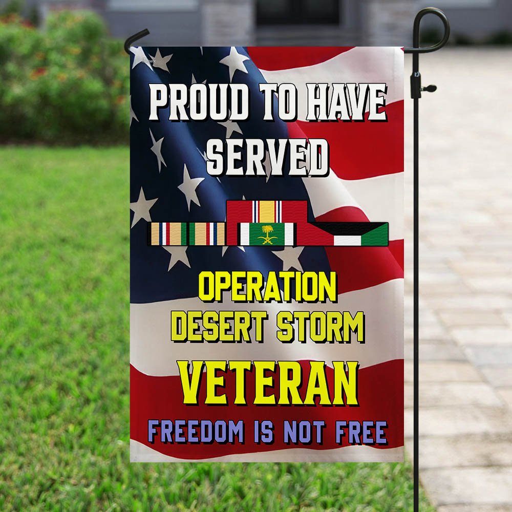 Proud To Have Served Desert Storm Veteran Flag MLH1679F - Image 7