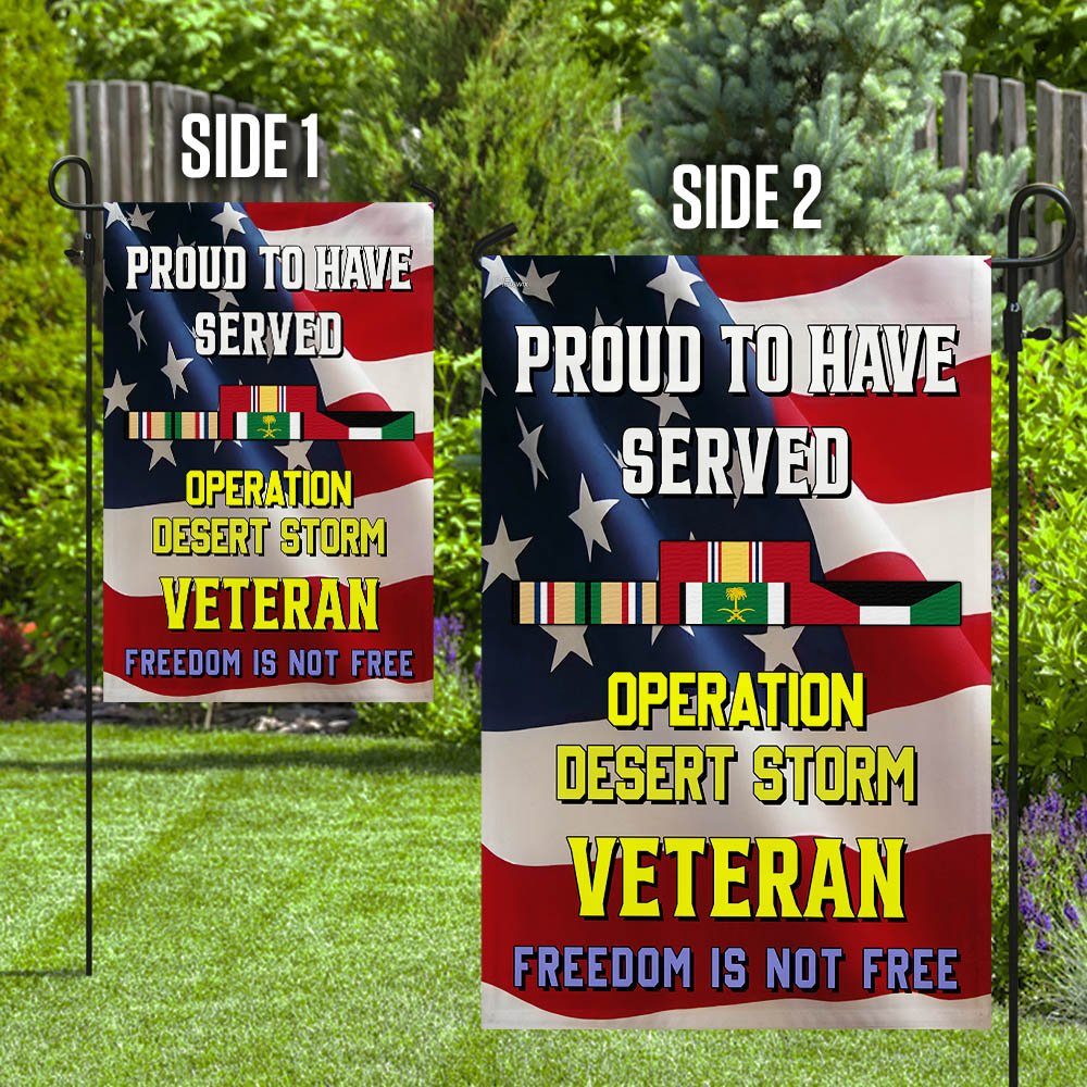 Proud To Have Served Desert Storm Veteran Flag MLH1679F - Image 9