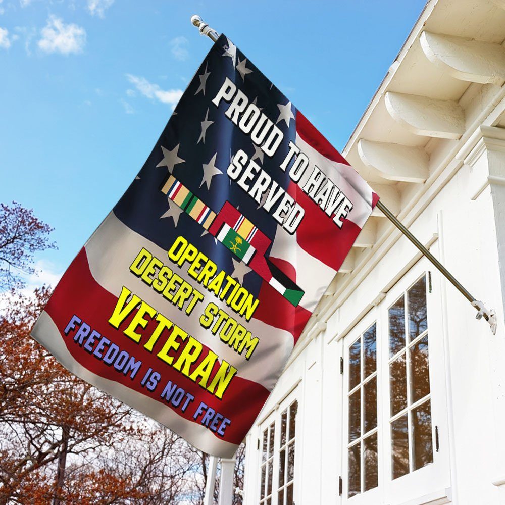 Proud To Have Served Desert Storm Veteran Flag MLH1679F - Image 3