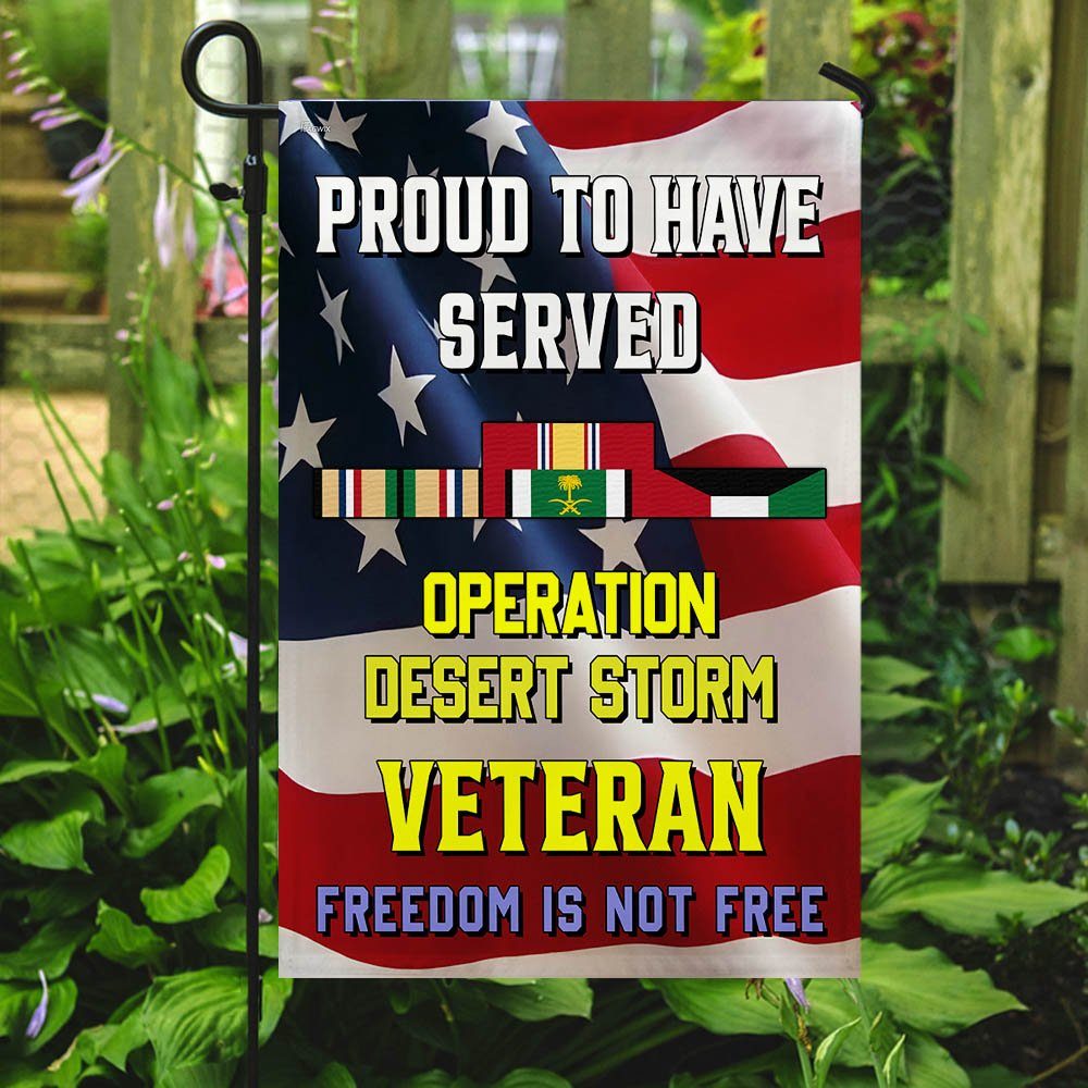 Proud To Have Served Desert Storm Veteran Flag MLH1679F - Image 8