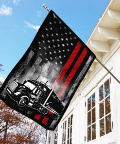 proud trucker american u.s. flag 4223