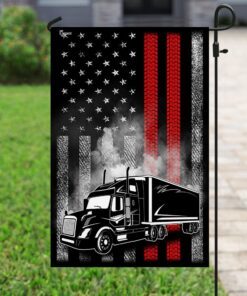 proud trucker american u.s. flag 8886