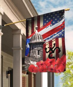 Puerto Rico American Flag