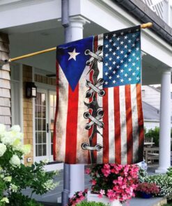 Puerto Rico And American Flag MLN331F