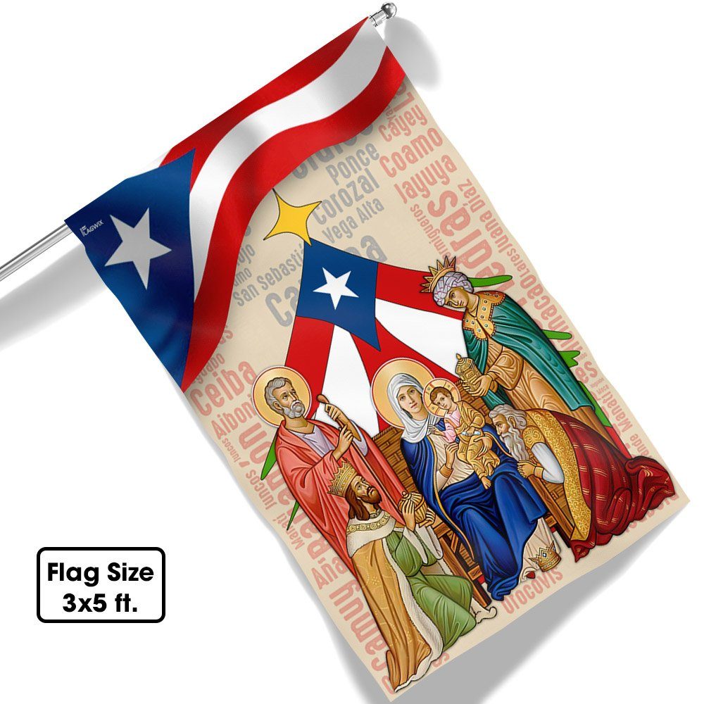 Puerto Rico Three Wise Men Nativity of Jesus Flag MLN776F - Image 7
