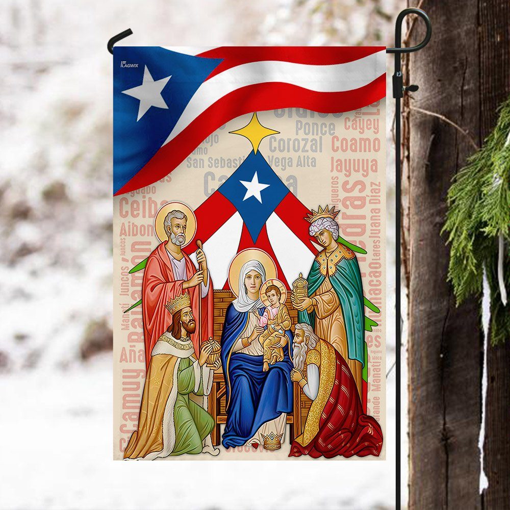 Puerto Rico Three Wise Men Nativity of Jesus Flag MLN776F - Image 4