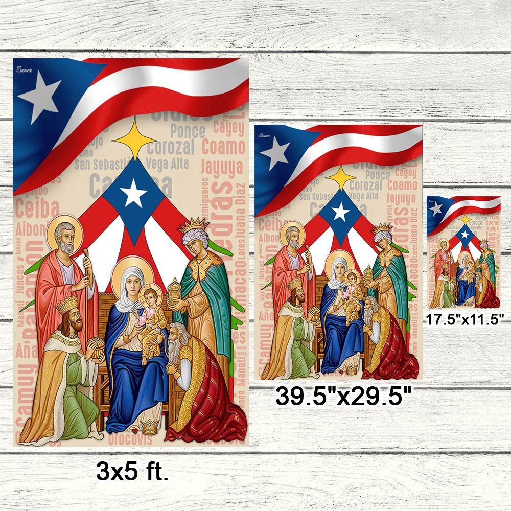 Puerto Rico Three Wise Men Nativity of Jesus Flag MLN776F - Image 8
