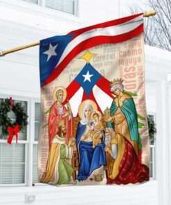 Puerto Rico Three Wise Men Nativity of Jesus Flag MLN776F