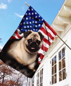 pug. american patriot flag 5458