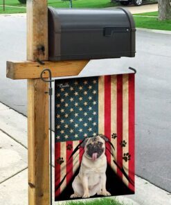 pug american flag 3888