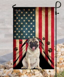 pug american flag 7643