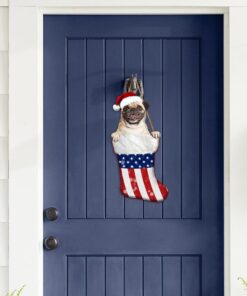 pug custom wooden little christmas in stocking ant306wd 5440