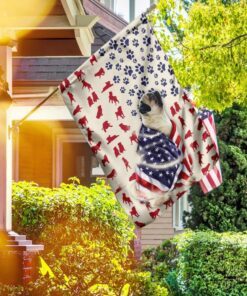 Pug Dog American Flag