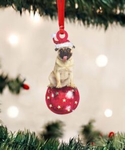 Pug Dog Christmas Custom - Shaped Ornament Bing Bong NTB386O4