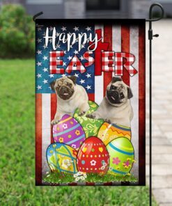 pug dog easter egg hunt flag 3702