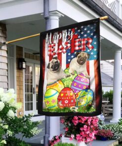pug dog easter egg hunt flag 4765