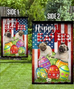 pug dog easter egg hunt flag 5784