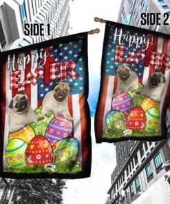 pug dog easter egg hunt flag 5830