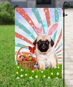 pug easter american flag 4413
