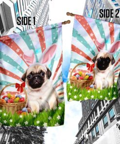 pug easter american flag 5849