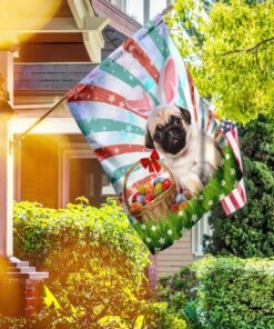 pug easter american flag 6083