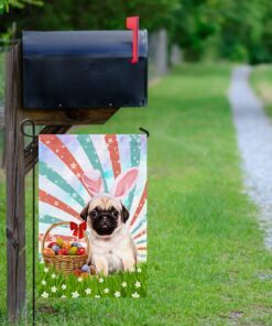 pug easter american flag 7808