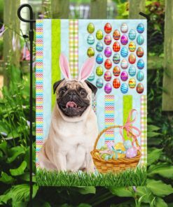 pug flag easter pug bunny easter day flag trv1887f 4715