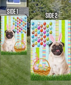 pug flag easter pug bunny easter day flag trv1887f 6238