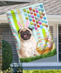 pug flag easter pug bunny easter day flag trv1887f 6914
