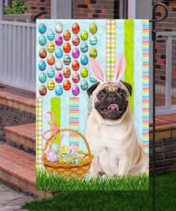 pug flag easter pug bunny easter day flag trv1887f 7316