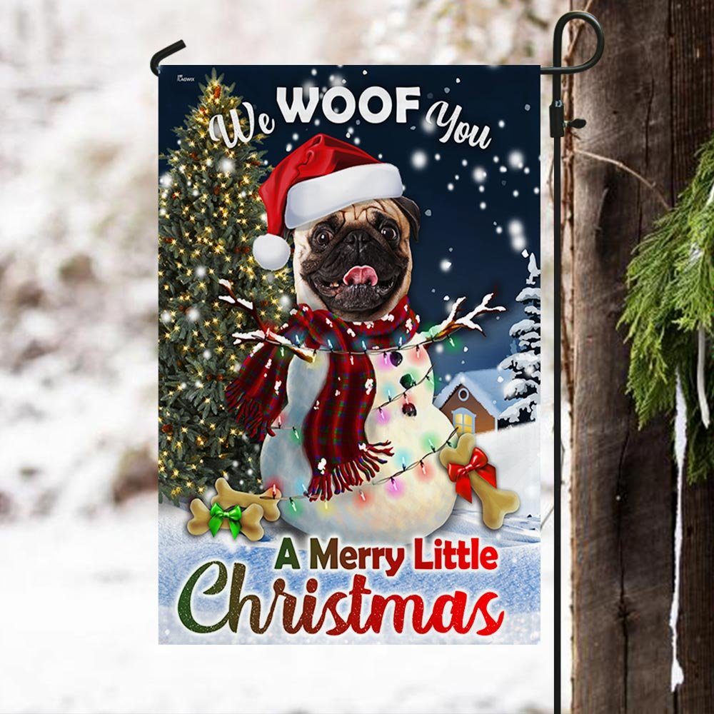 Pug Flag We Woof You A Merry Little Christmas DBD2924Fv2 - Image 2