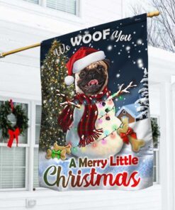Pug Flag We Woof You A Merry Little Christmas DBD2924Fv2