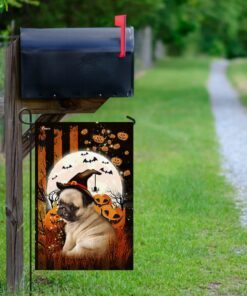 pug puppy happy halloween flag 7190