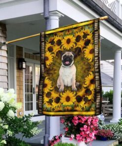 pug sunflower flag 1055