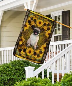 pug sunflower flag 6778