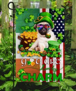 pug you are my lucky charm irish american flag 2753