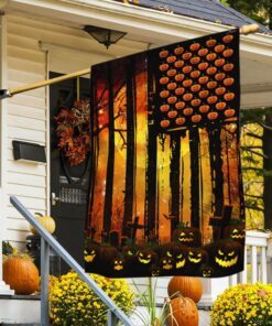 Pumpkin American Flag Flagwix™ Halloween Pumpkin Flag