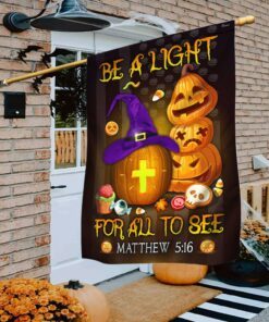 Pumpkin Flag Be A Light For All To See Halloween MLH1888F