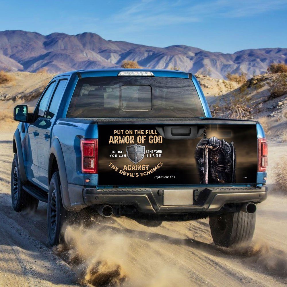 Put On The Full Armor Of God Truck Tailgate Decal Sticker Wrap MBH91TD - Image 2