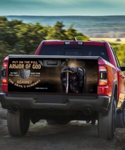 put on the full armor of god truck tailgate decal sticker wrap mbh91td 3819