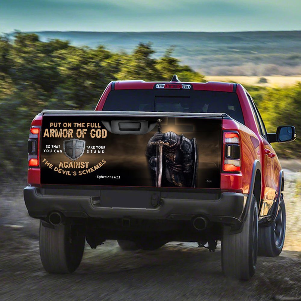 Put On The Full Armor Of God Truck Tailgate Decal Sticker Wrap MBH91TD - Image 3