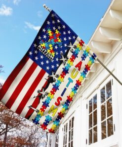 puzzle autism awareness american flag 3956