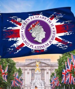 Queen Elizabeth Platinum Jubilee Grommet Flag 1952-2022 BNN513GF