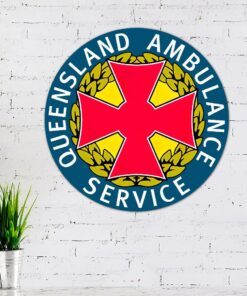 Queensland Ambulance Service Metal Sign BNN38MS