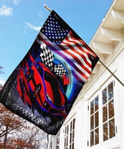 racing car american us flag 3593