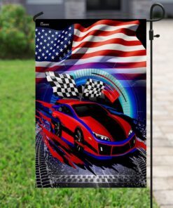 racing car american us flag 3596