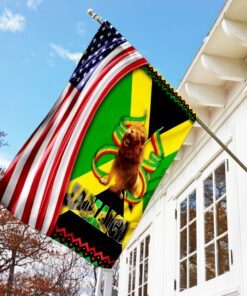 rasta lion jamaica america flag 3091
