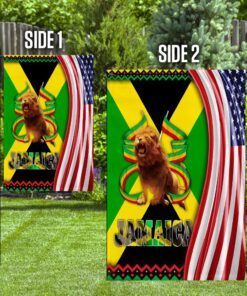 rasta lion jamaica america flag 4128